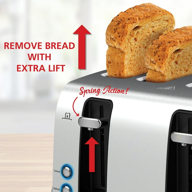 Chefman 4-Slice Stainless Steel 1500-Watt Toaster in the Toasters  department at