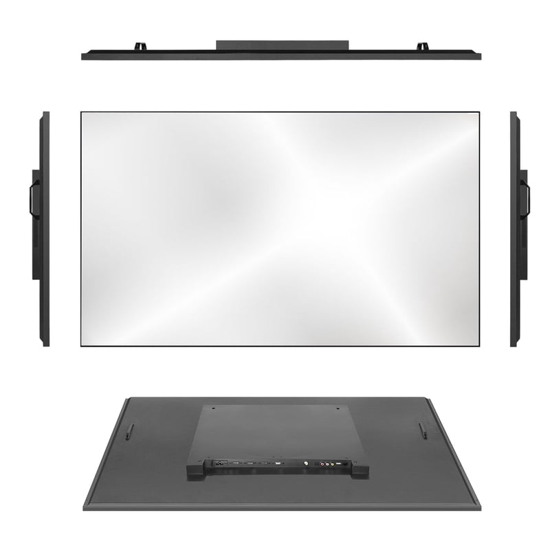 Soulaca 55 inches New Waterproof IPX6 Large Screen Mirror TV for Bathroom SPA ATSC DTV Tuner WiFi Bluetooth Indoor Advertising Monitor Hotel display and camera view