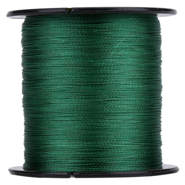 Qiilu 1pc 300m PE Braided 4 Strands Super Strong Fishing Lines  Multi-filament Fish Rope Cord Green ,Fishing Line, Multifilament Fish Line