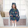 thumbnail image 7 of FORMRS Wearable Blanket Hoodie with Sleeves for Kids Cozy Flannel Sweatshirt, Cartoon Jellyfish Pattern, 7 of 7