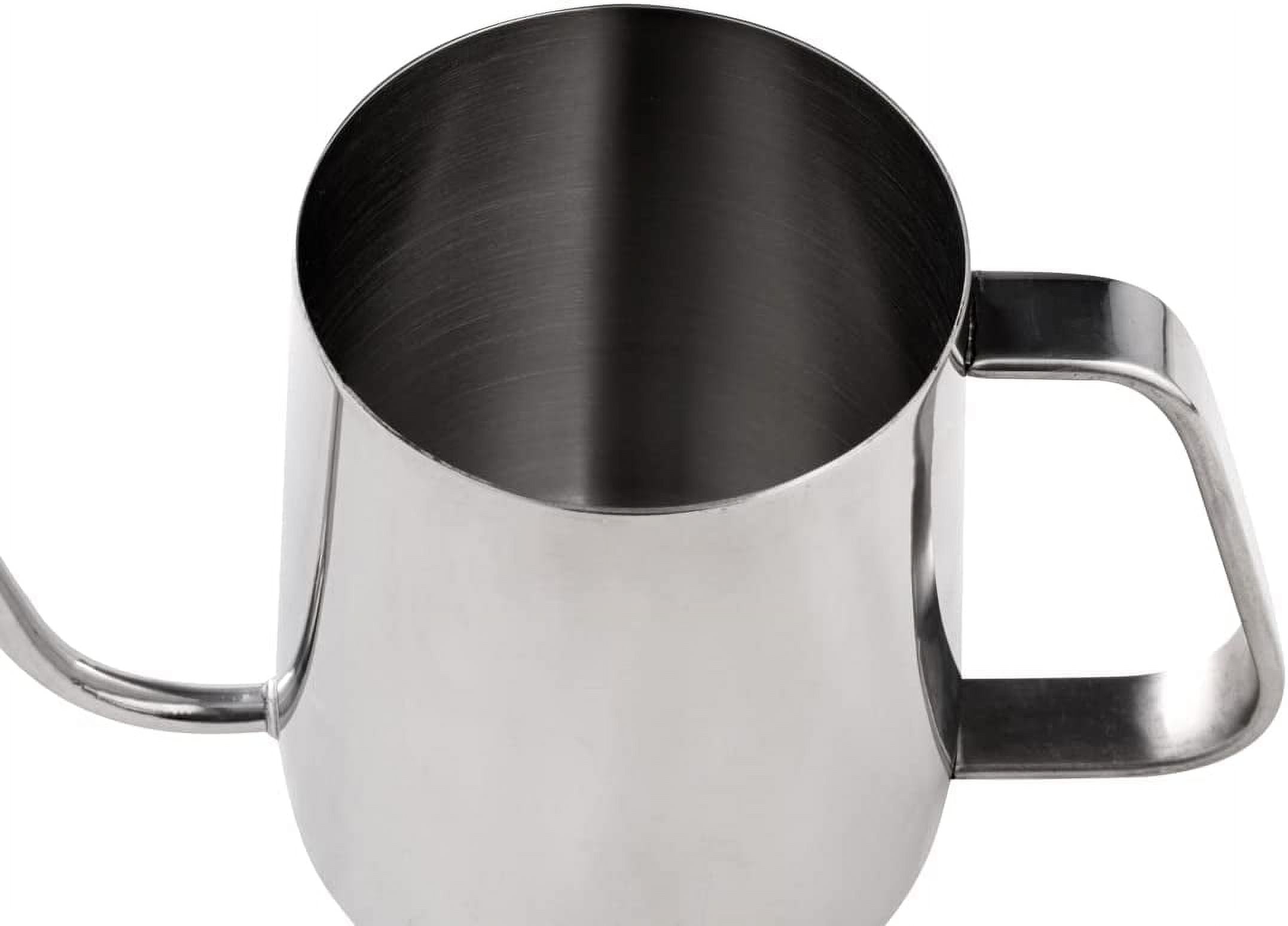 Restaurantware Restpresso 20 Ounce Gooseneck Kettle, 1 Dishwashable Pour Over Kettle - with Thermometer Hole, Non-Stick Coating, Black Stainless