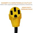 thumbnail image 4 of 2x 12 "Adaptador de Cable para Enchufe de Alimentación de 50 a de Amplificador Eléctrico para Rv Camper Sunnimix Adaptador de cable de alimentación de RV, 4 of 8