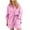 Pink, variant on Ltctricy Women's 2 Piece Outfits Loose Long Sleeve Lapel Button Down Shirts and Baggy Shorts Casual Trendy Sets