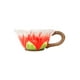 thumbnail image 2 of Juego 2 Tazas Con Plato Galerias El Triunfo Porcelana Diseño Flor Naranja Con Blanco Y Hoja Verde, 2 of 5