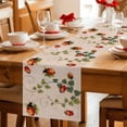 thumbnail image 5 of Table Runner - 120 Inch Long, Ladybugs Eucalyptus Leaves Kitchen Dining Table Runner Dresser Scarves, Spring Botanical Vintage Farmhouse Decor for Coffee Tables Wedding Party Banquet, 5 of 8