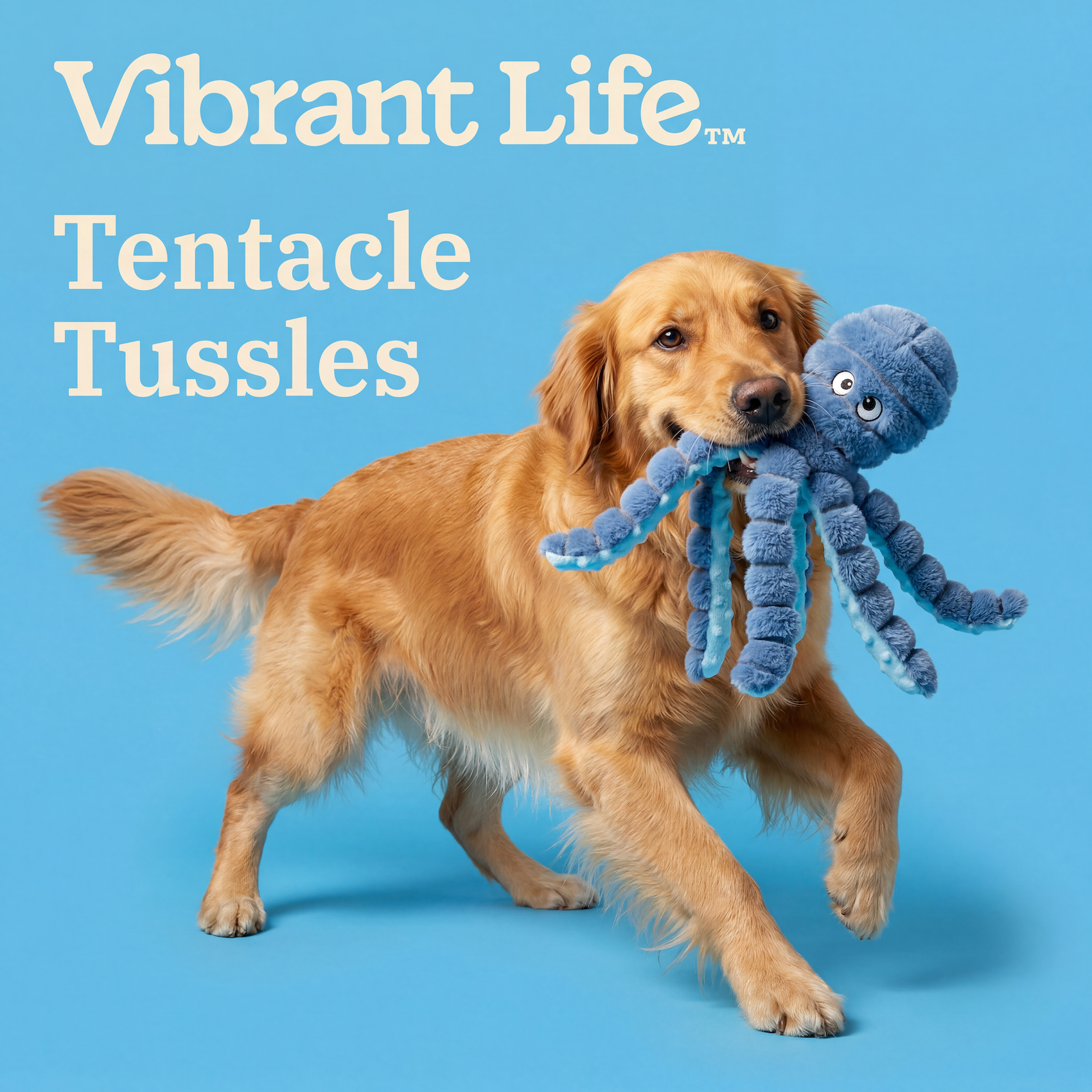 Vibrant Life Gray Octopus Plush Dog Toy with Squeaker photo 4