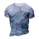 thumbnail image 5 of European And American Round Neck Casual Ethnic Style Retro Printed Short Sleeve T-shirt Top 4XL, 5 of 6