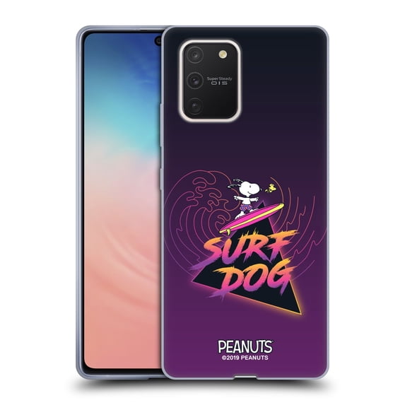 Head Case Designs Officially Licensed Peanuts Snoopy Aloha Disco Surf Dog Soft Gel Case Compatible with Samsung Galaxy S10 Lite