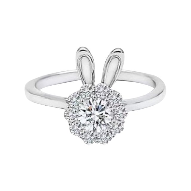 Xihbxyly Liquidación de verano Anillo giratorio de Pascua con circonitas cúbicas, anillo abierto, anillo de ansiedad