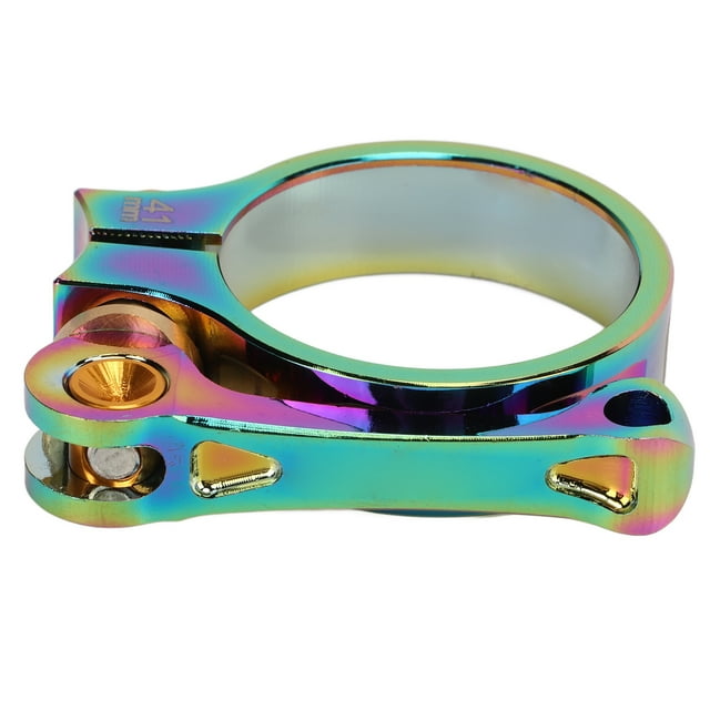 Abrazadera para tija de sillín de bicicleta, aleación de aluminio de 41mm, Collar de tija de sillín de liberación rápida para abrazadera para tija de sillín de 33,9mm, colorida