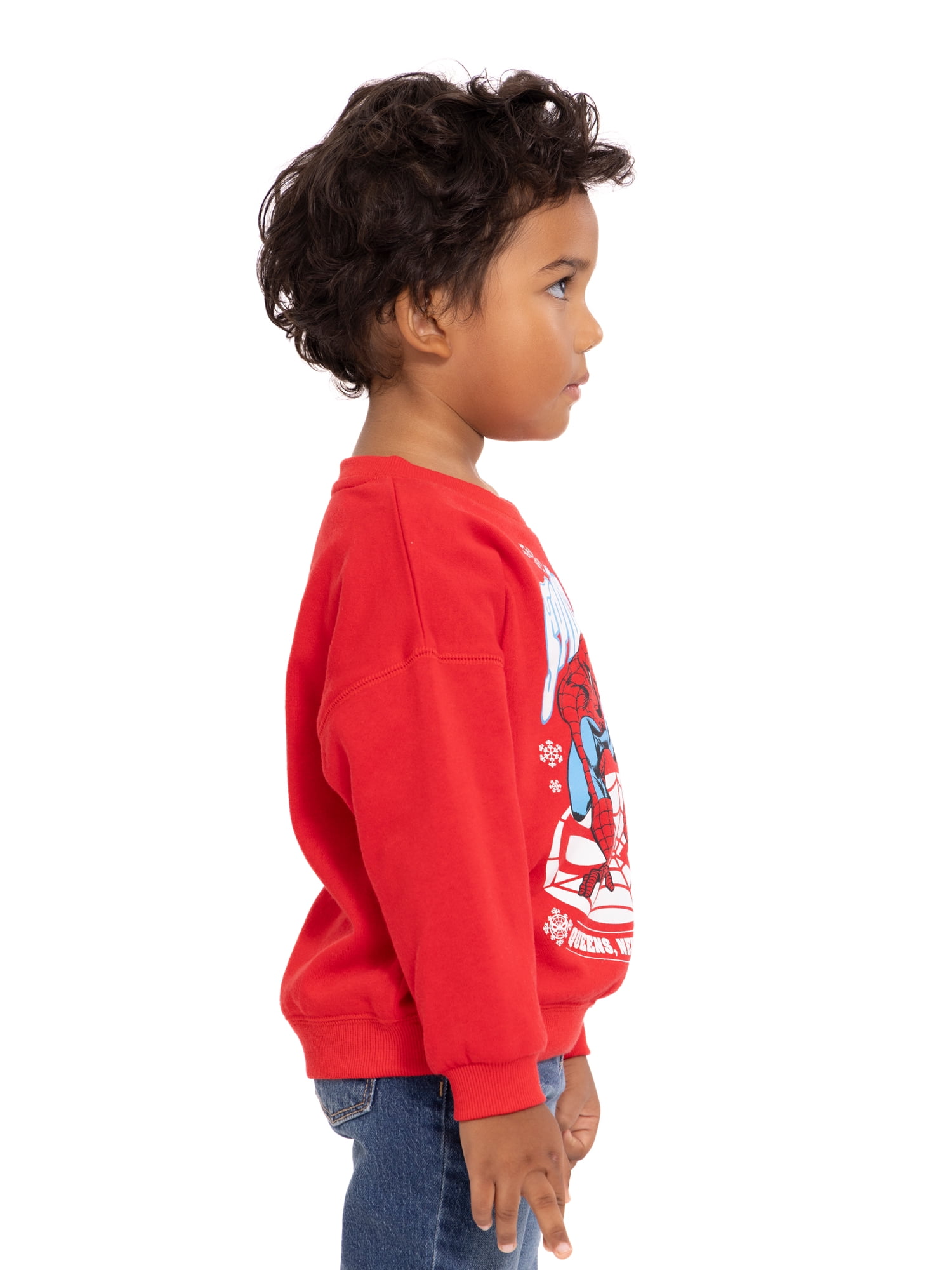 Spider-Man Toddler Boy Holiday Crewneck Sweatshirt, Sizes 12M-5T