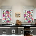 thumbnail image 4 of Kitchen Curtains and Valance Set 36 Inch Tier Pioneer Colorful Floral 3 Pieces Set Dining Room Small Curtain Drapes Cafe Curtains Valance for Home Decor Rod Pocket, 4 of 6