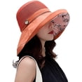 thumbnail image 1 of Sombreros para el sol de malla para mujer, protección UV UPF, plegables, ala ancha, correa para la barbilla, 1 of 5