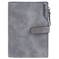 thumbnail image 1 of Classic Bifold Wallets, Leather Wallet with Separate Id Card Window, Waterproof & Scratch-Resistant, Ideal For Travel, Smooth Silver Zipper, Large Capacity, 1 of 5