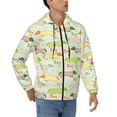 thumbnail image 4 of Zip Up Hoodies for Men - Dachshund Dog Puppy Green Orange Long Sleeve Comfrt Men'S Fashion Hoodies & Sweatshirts, Jackets for Men Hoodies Pullover Clothing Clothes with Pouch, 4 of 5