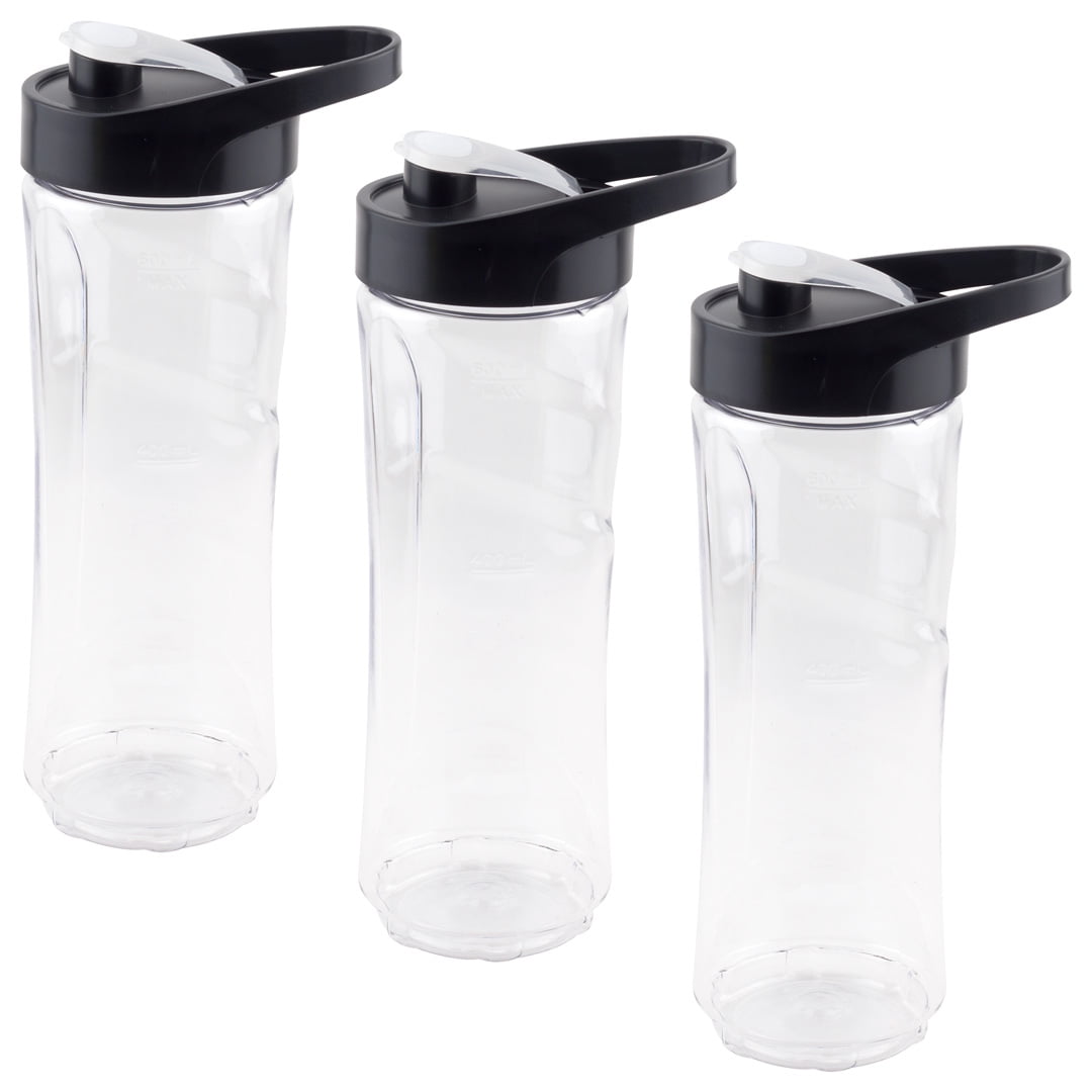 3 Pack 20 oz Sport Bottle and Drinking Lid Replacement Parts for Oster