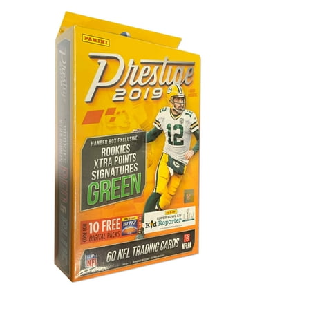 2019 Panini Prestige NFL Football Hanger Box- Featuring 2019 NFL Rookies premieried in team uniform |One autograph or memorabilia per two boxes, 5 Rookies, 5 parallels, 5 (Best Fantasy Football Team 2019)