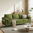 thumbnail image 4 of BLAZANT 89 Inch Sofa with Extra Deep Seats Oversize, 3 Seater Sofa for Living Room, comfy Tuxedo Arms With High Backrests,Modern Couch And Easy Installation,Terry Fleece Fabric Beige., 4 of 12
