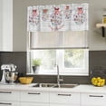 thumbnail image 4 of Coastal Christmas Curtain Valances for Windows, Kitchen Valance Window Treatments Panel 2 Pack, Xmas Balls Nautical Starfish Vintage Rod Pocket Short Curtains for Bathroom Bedroom 60 x 18 Inch, 4 of 8