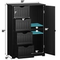thumbnail image 2 of Gymax Storage Floor Cabinet Organizer Cupboard w/ 4 Drawers Adjustable Shelf Black, 2 of 8