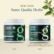 Gaia Herbs Organic Ashwagandha Gummies - Stress Support* - Supports Healthy Cortisol Balance* - Made with Cinnamon & Ginger - Gluten Free & Vegan - 120 Count (40 Servings)