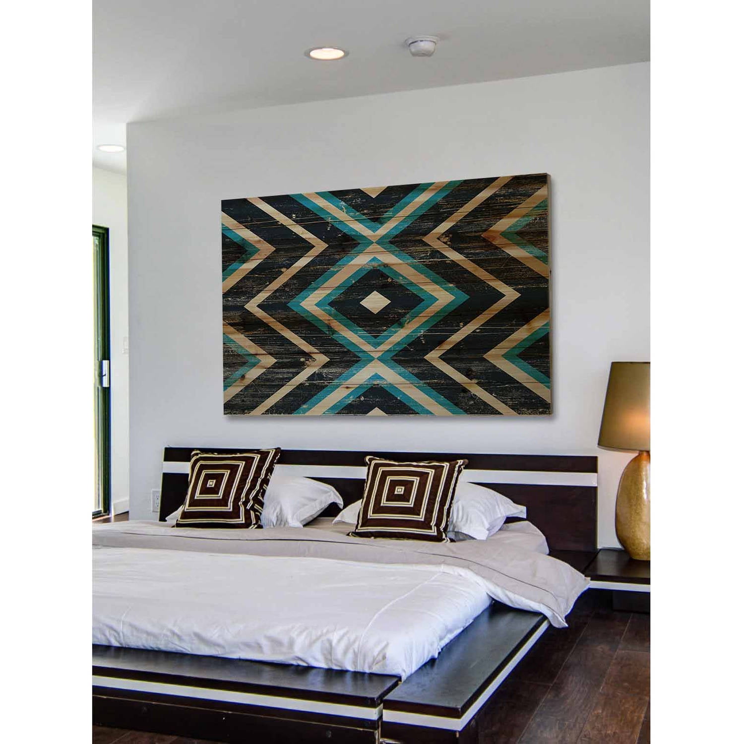 Marmont Hill - "Converging Lines" Painting Art Print on Natural Pine Wood