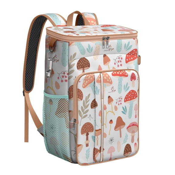 Cooler Backpack 26 Cans Insulated Backpack Cooler for Men & Women,Mushroom Mesh Coolers Bag for Picnic Lunch Hiking