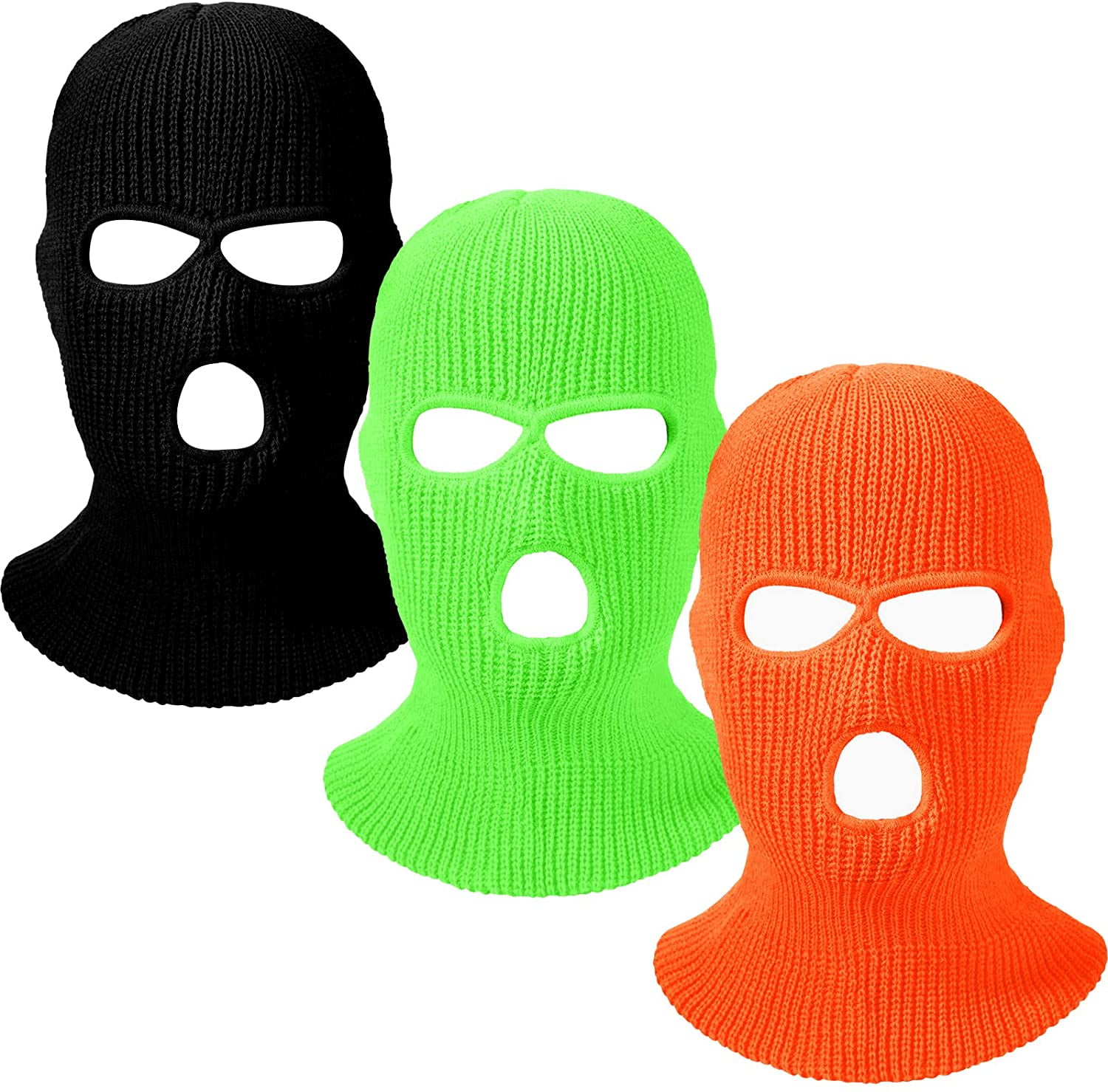 SHTUUYINGG3 Hole Ski Mask Balaclava Ski Mask Winter Knitted Neck Mask