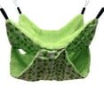 thumbnail image 2 of Walbest Rat Double Hammock, Ferret Bunkbed Warm Fleece Hanging Bed Pet Cage Accessories Toys for Sugar Glider Degu Guinea Pig Gerbil Chinchilla Squirrel Hamster Mouse Mice, Green(7.87x7.87 in), 2 of 7
