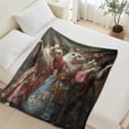 thumbnail image 5 of Fleece Throw Blanket for Bed & Sofa - Soft Printed Throw Blanket, Cozy Twin Size Blanket For Sofa 60x80 Inches, 5 of 7
