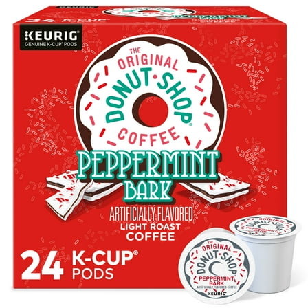 The Original Donut Shop, Peppermint Bark Light Roast K-Cup Coffee Pods, 24 Count
