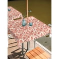 thumbnail image 2 of Square Outdoor Tablecloth with Umbrella Hole Red Orange Baroque Outside Table Cloth Waterproof Patio Table Cover Abstract Art Floral Pattern Zipper Tablecloths for Picnic Party Camping 60x60 Inch, 2 of 8