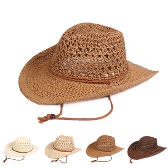 US 1 Pack Men Women Straw Cowboy Hat Summer Beach Panama 
