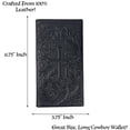 thumbnail image 3 of Mens Leather Cowboy Long Wallet Tri Cross Tooled, 3 of 7