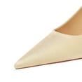 thumbnail image 4 of Women Pointed Toe High Heel Stiletto Pumps 6.5CM Satin Pump Bow Wedding Evening Party Court Shoes, 4 of 7