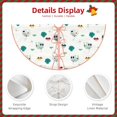thumbnail image 4 of Daiia Cartoon House Car Drawing Merry Christmas Tree Skirt , Xmas Large Lace-up Tree Skirt, Santa Snowflakes Rustic Home Decorations New Year Party Farmhouse Decor-36", 4 of 7