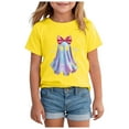 thumbnail image 5 of enyan Toddler Halloween Shirts Ghost Pumpkin Tshirts Kids Boys Girls Fall Spooky Season Short Sleeve Tee Tops (Yellow,12-13 Years), 5 of 5