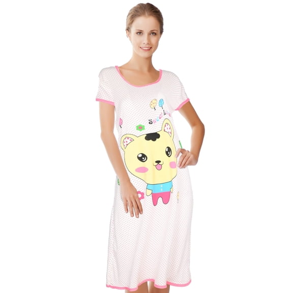 JEFFRICO Womens Nightgowns Sleepwear Soft Pajama Dress Nightshirts