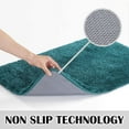 thumbnail image 6 of Bathroom Contour Rug Non Slip Bath Mat Water Absorbent Soft Microfiber Shaggy Bathroom Mat Machine Washable Bath Rug for Bathroom Thick Plush U Shape Toilet Rug (20 x 24, Teal), 6 of 6