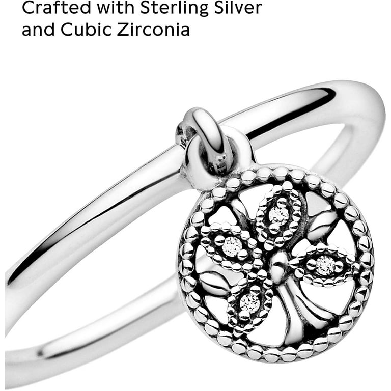 PANDORA Tree of Life 925 Sterling Silver Ring Size 7.5 197782CZ 56 Walmart