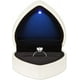 thumbnail image 1 of Caja de regalo para anillos en forma de corazón con luz LED, joyero de terciopelo con luz, caja de exhibición de joyas para bodas, compromisos, propuestas, cumpleaños y aniversarios (blanco-2 piezas), 1 of 5