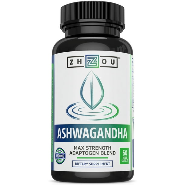 Zhou Ashwagandha Natural Adaptogenic Supplement with Rhodiola For