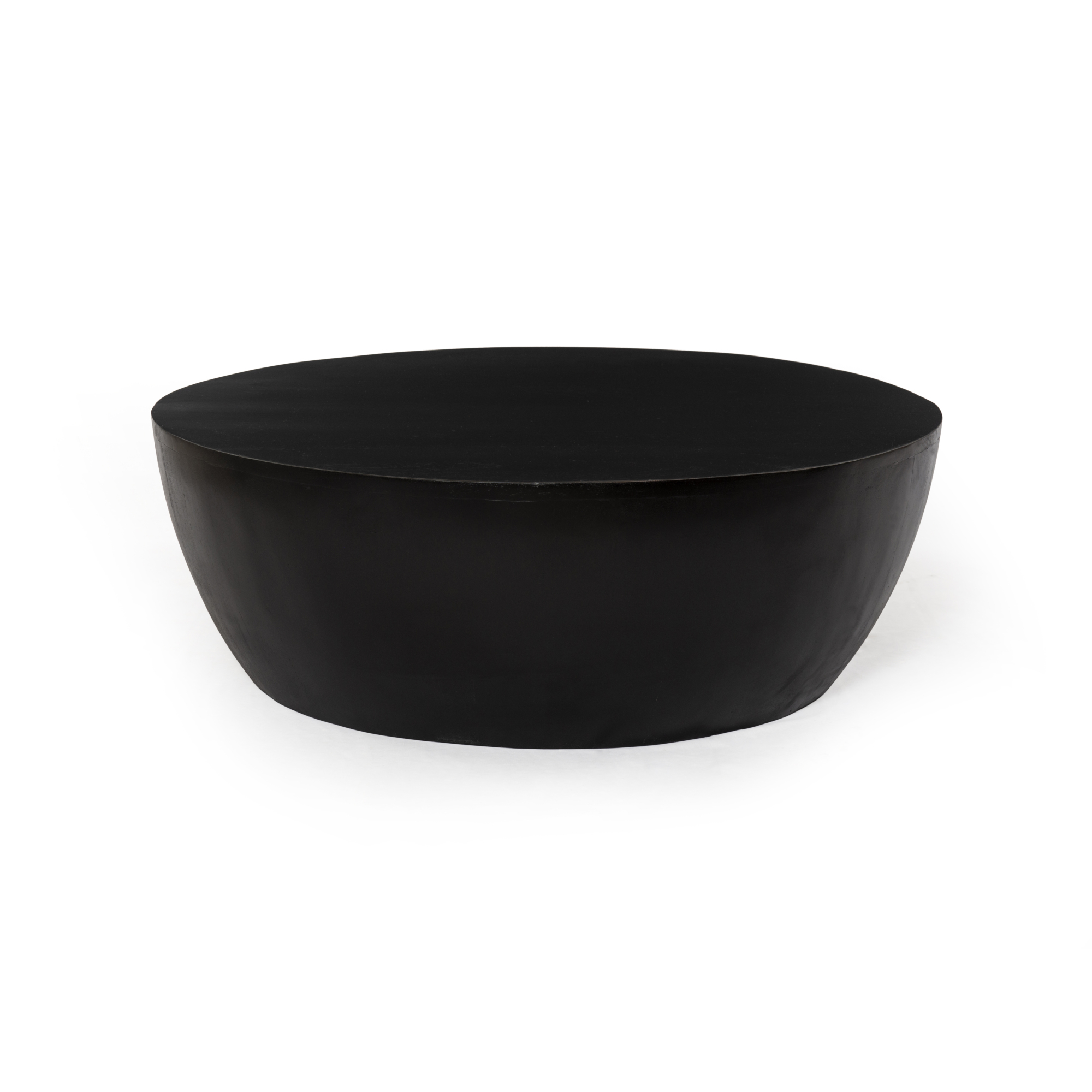 Contemporary solid wood round coffee table, Round drum solid wood