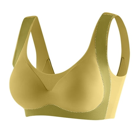 Gnurob Sports Bras for Women  Seamless Bralettes Push Up Bralette No Underwire Brassiere Beauty Back Smoothing Bra with Support Sprot Bra Clearance Saving Green X-Large