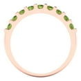 thumbnail image 5 of 0.63 ctw Wedding Band for Women - 18K Rose Gold Natural Peridot Stackable Eternity Ring, 5 of 6