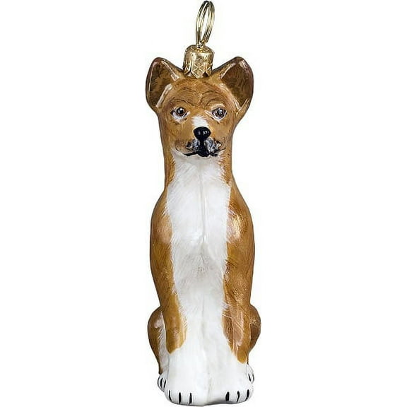 Basenji Polish Glass Christmas Ornament Dog Tree Decoration Made in Poland