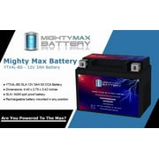 YTX4L-BS - 12 Volt 3 AH, 50 CCA, Rechargeable Maintenance Free SLA AGM Motorcycle Battery