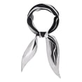 thumbnail image 1 of INSPIRAR CHIC Bufanda de Cuello de Mujer con Diseño de Rombo y Rayas, Accesorio de Bolsa Negro, 1 of 5
