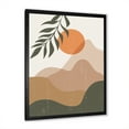 thumbnail image 2 of Designart 'Abstract Earth Toned Mountains With Red Moon I' Modern Framed Art Print, 2 of 4