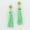 Mint, variant on Boho Handmade Small Pearl Beads Tassel Statement Long Earrings Bohemia Jewelry